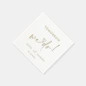 カスタム明日リハーサル夕飯金ゴールド スタンダードカクテルナプキン (角)