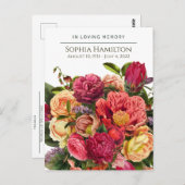 カスタム明水カラーフローラ葬式はがき ポストカード (正面/裏面)