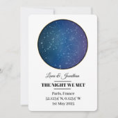 カスタム星地図カーパーソナライズされたド – Night Sky & Da シーズンカード (正面)