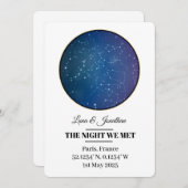 カスタム星地図カーパーソナライズされたド – Night Sky & Da シーズンカード (正面/裏面)