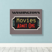 カスタム映画館シネマアートサイン キャンバスプリント (インサイチュ (ウッドフロア))