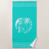 カスタム春休み女子旅かわいいビーチおもしろい ビーチタオル (正面)