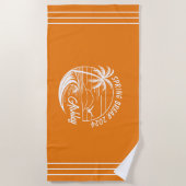 カスタム春休み女子旅かわいいビーチおもしろい ビーチタオル (正面)