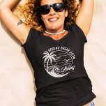 カスタム春休み女子旅かわいいビーチおもしろい Tシャツ<br><div class="desc">このTシャツで春休みの日のキスパーソナライズされた精神を受け入れ!退屈な基本に別れを告げ、分隊と同鮮やか様にデザインと休暇モードにユニーク飛び込む。写真あなたの名前の踊りよくはしゃぐフォントでヤシの木と太陽のビーチパラダイスの中で。すべての衣服は冒険の物語を囁き、誰もがおもしろいに参加するように誘う。</div>