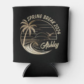 カスタム春休み女子旅かわいいビーチ夏 缶クーラー (正面)