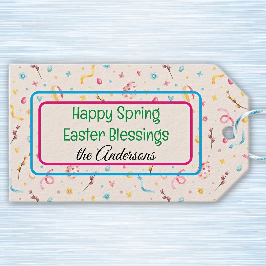 カスタム春 – 復活祭ギフトラベル ギフトタグ