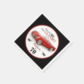 カスタム時代Not Old Redクラシック 1954コンバーチブル スタンダードカクテルナプキン (角)