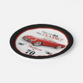 カスタム時代Not Old Redクラシック 1954コンバーチブル ペーパープレート (アングル)