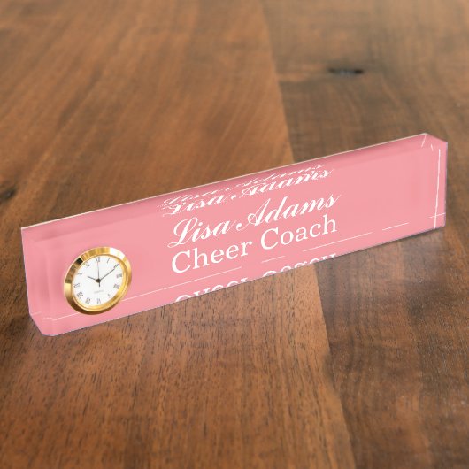 カスタム時計机用ネームプレート デスクネームプレート (側面)