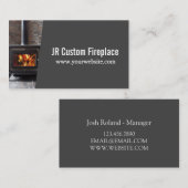 カスタム暖炉サービスと修理 名刺 (正面/裏面)