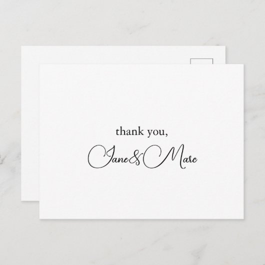 カスタム書エレガントサンキューカード ポストカード (正面/裏面)