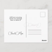 カスタム書エレガントサンキューカード ポストカード (裏面)