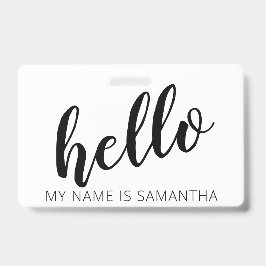 カスタム書モダン道Hello Nameバッジ バッジ