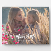 カスタム書写真モダンの点在ピンクハート フォトプラーク (正面)