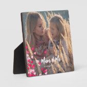 カスタム書写真モダンの点在ピンクハート フォトプラーク (正面)