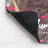 カスタム書写真モダンの点在ピンクハート マウスパッド (コーナー)