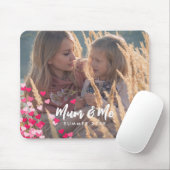 カスタム書写真モダンの点在ピンクハート マウスパッド (マウス)