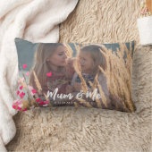 カスタム書写真モダンの点在ピンクハート ランバークッション (ブランケット)