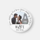 カスタム書文字冷蔵庫用マグネット結婚式の引き出物 マグネット (正面)