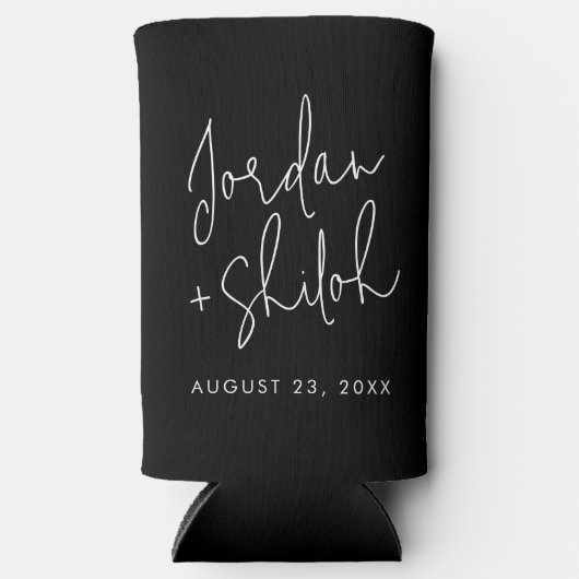 カスタム書結婚の持ち持ち持ち スリム缶クーラー (正面)