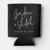 カスタム書結婚名エレガント 缶クーラー (正面)