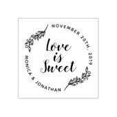 カスタム書道の愛は甘い植物学結婚の ラバースタンプ (インプリント)