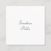 カスタム書道スクリプエレガントトシンプルテンプレート スクエア名刺 (正面)