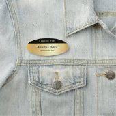 カスタム書道スクリプエレガントトGlamor金ゴールド 名札 (インサイチュ)