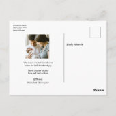 カスタム書道モダンベビー写真 ポストカード (裏面)