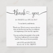 カスタム書道写真ありがとう エンクロージャーカード (正面)