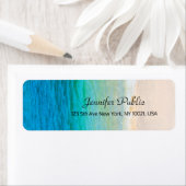 カスタム書道台本シーサイドビーチ波砂 ラベル (インサイチュ)