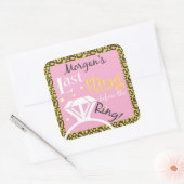 カスタム最後の浮動(_L) |お気に入りステッカー スクエアシール (封筒)