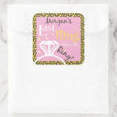 カスタム最後の浮動(_L) |お気に入りステッカー スクエアシール (バッグ)