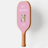 カスタム最高のおばあちゃんEver孫フォトピンク ピックルボールラケット (左)
