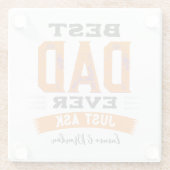 カスタム最高ののパパパパファーテッ頼プ ガラスコースター (裏面)