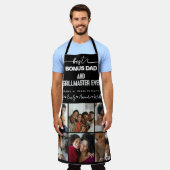 カスタム最高のエレガントパパ写真コラージュ エプロン (着用した状態)