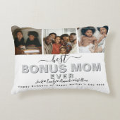 カスタム最高のエレガント賞与Mom Ever Photo collage アクセントクッション (正面)