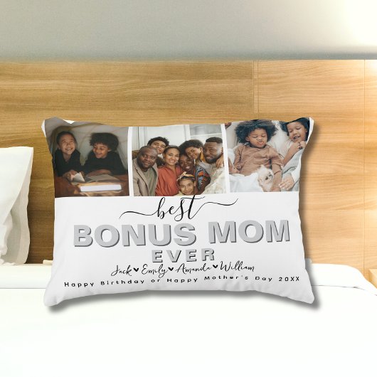 カスタム最高のエレガント賞与Mom Ever Photo collage アクセントクッション