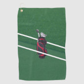 カスタム最高のゴルフタオル：完璧な追加 ゴルフタオル (正面)