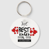 カスタム最高のパパは永遠に父の日キーチェーン キーホルダー (正面)