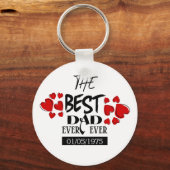 カスタム最高のパパは永遠に父の日キーチェーン キーホルダー (正面)