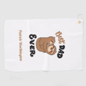 カスタム最高のパパカワイトスロスゴルフタオル ゴルフタオル (横)