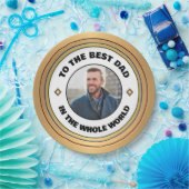 カスタム最高のパパ父の写真のパーソナライズ ペーパープレート (パーティー)