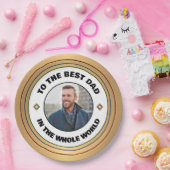 カスタム最高のパパ父の写真のパーソナライズ ペーパープレート (パーティー)