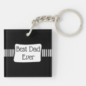 カスタム最高のパパEver両面フォトキーチェーン キーホルダー (裏面)