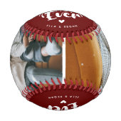 カスタム最高のパパEver 2 Photo Keepsake 野球ボール (正面)