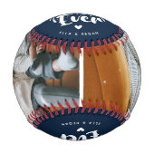 カスタム最高のパパEver 2 Photo Keepsake 野球ボール (正面)