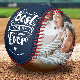 カスタム最高のパパEver 2 Photo Keepsake 野球ボール