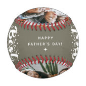 カスタム最高のパパEver 2 Photo Keepsake 野球ボール (裏面)