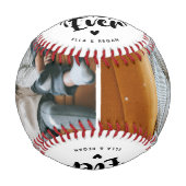 カスタム最高のパパEver 2 Photo Keepsake 野球ボール (正面)